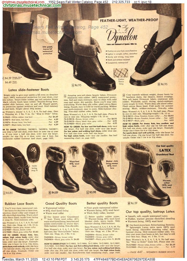 1952 Sears Fall Winter Catalog, Page 452