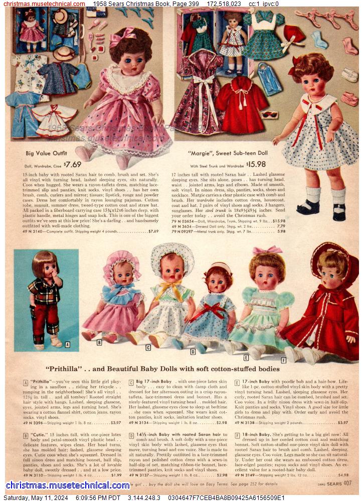 1958 Sears Christmas Book, Page 399