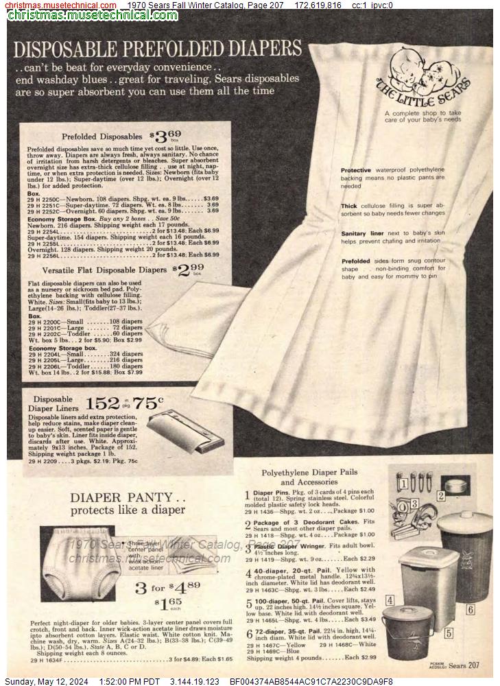 1970 Sears Fall Winter Catalog, Page 207