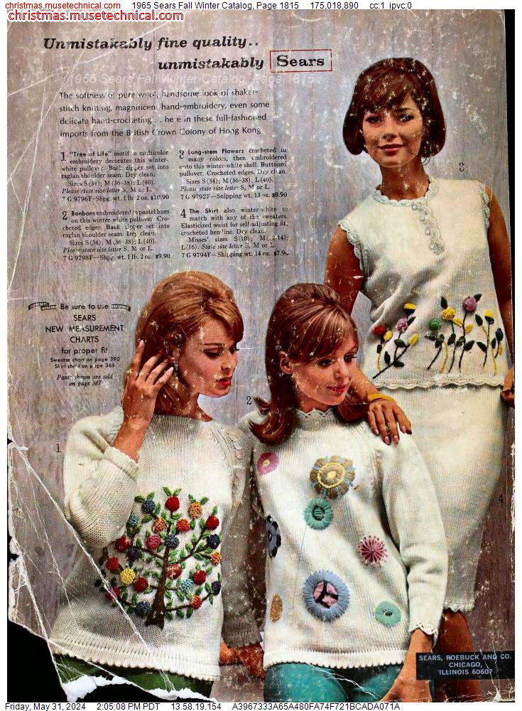1965 Sears Fall Winter Catalog, Page 1815