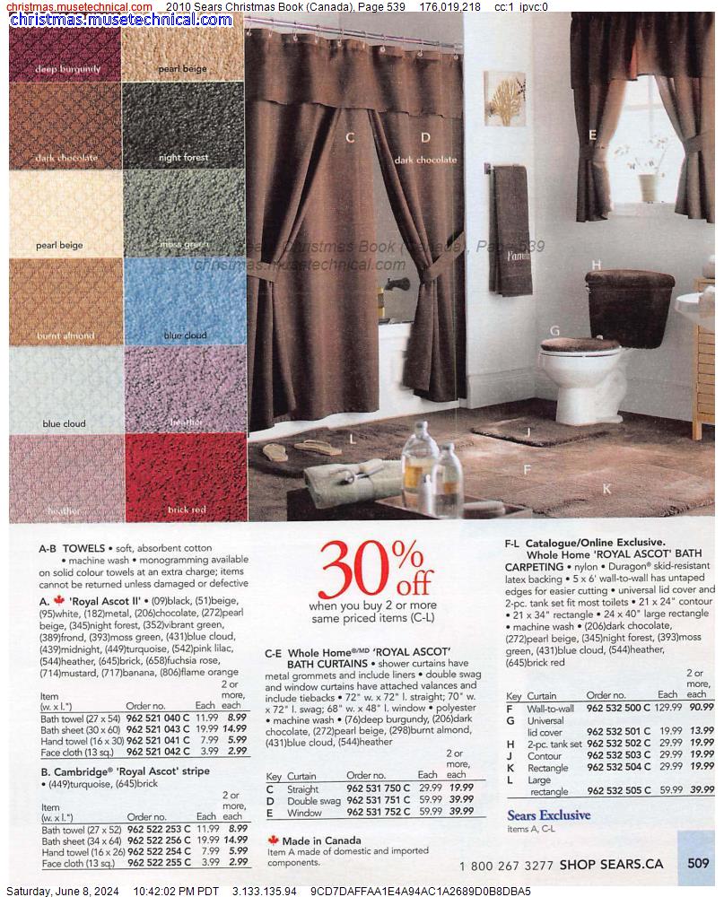 2010 Sears Christmas Book (Canada), Page 539