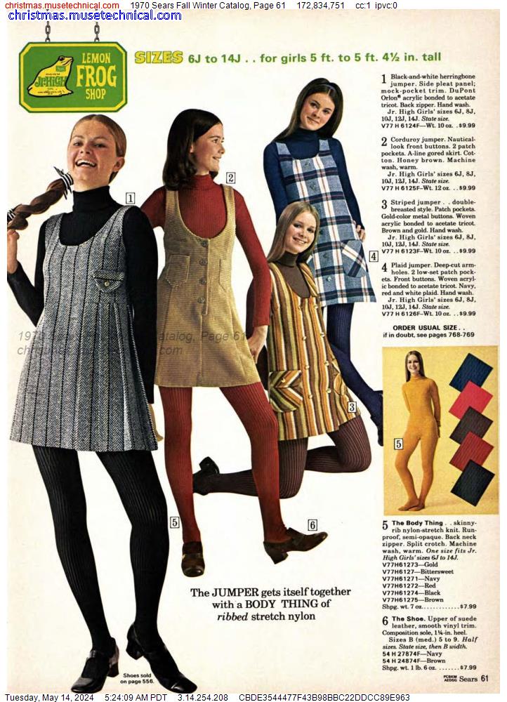 1970 Sears Fall Winter Catalog, Page 61