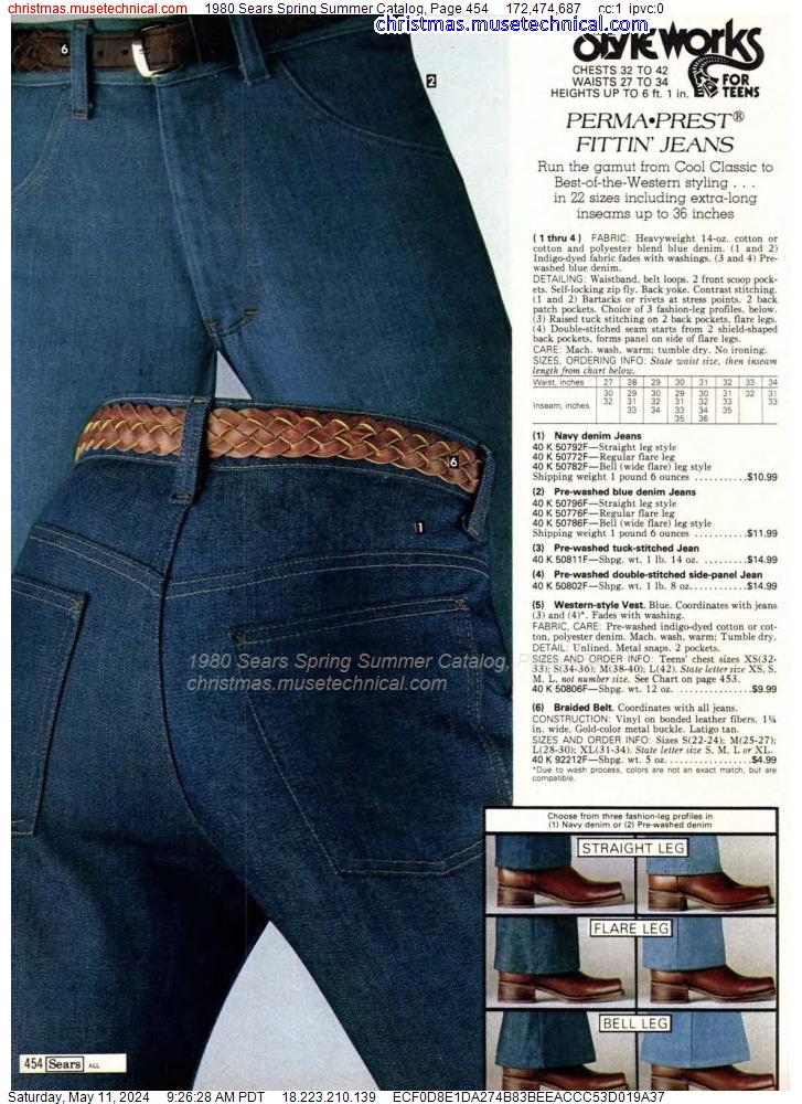 1980 Sears Spring Summer Catalog, Page 454