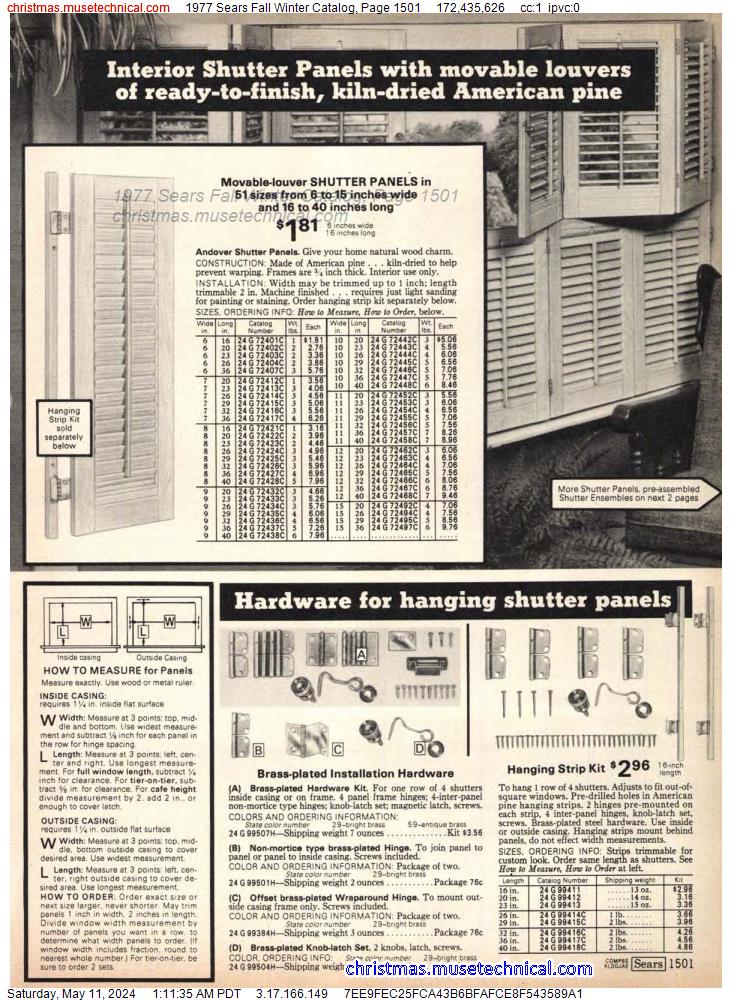 1977 Sears Fall Winter Catalog, Page 1501