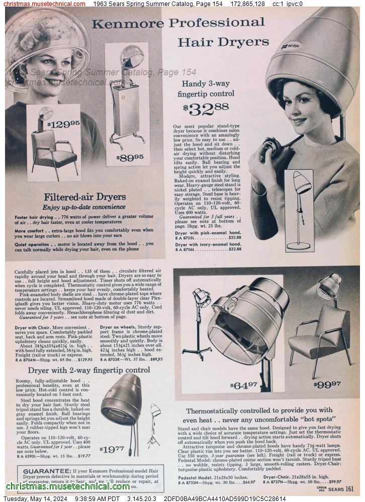 1963 Sears Spring Summer Catalog, Page 154