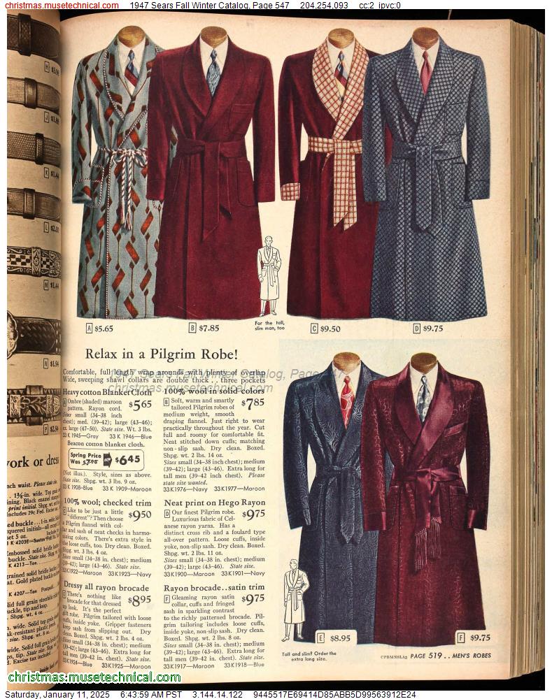 1947 Sears Fall Winter Catalog, Page 547