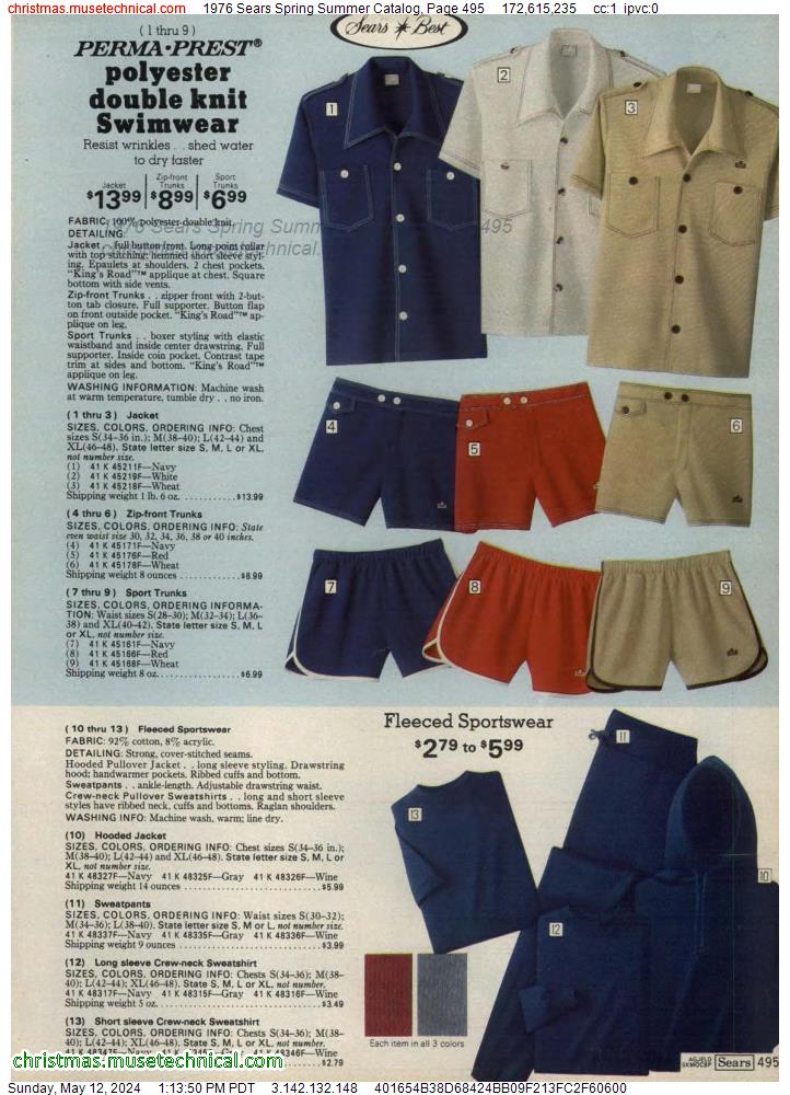 1976 Sears Spring Summer Catalog, Page 495