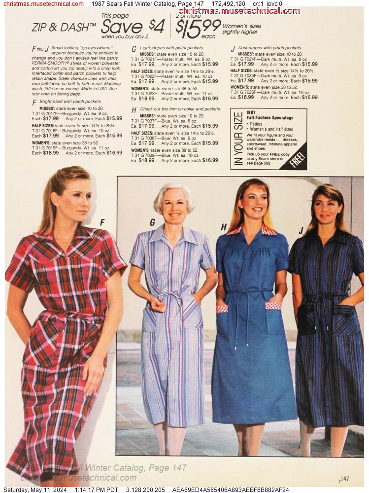 1987 Sears Fall Winter Catalog, Page 147