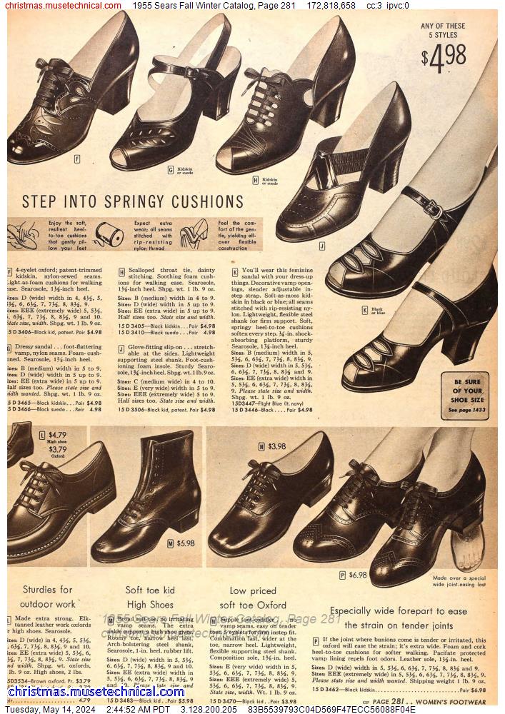 1955 Sears Fall Winter Catalog, Page 281