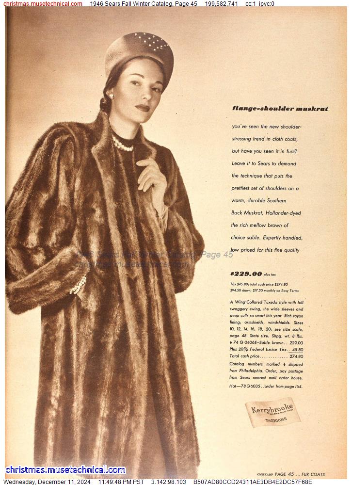 1946 Sears Fall Winter Catalog, Page 45