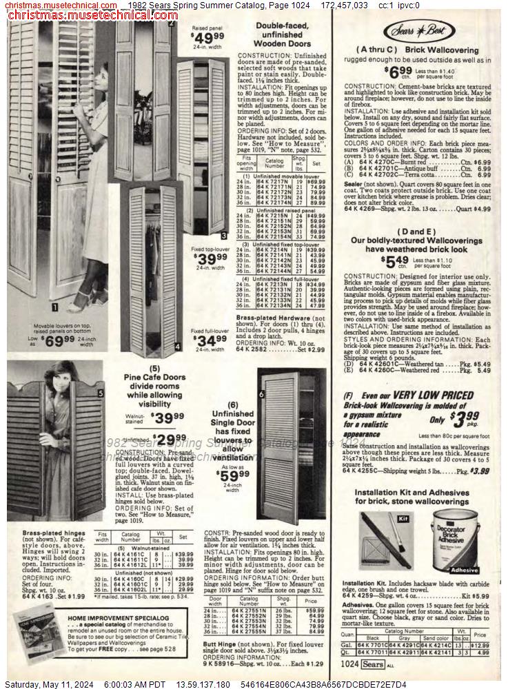 1982 Sears Spring Summer Catalog, Page 1024
