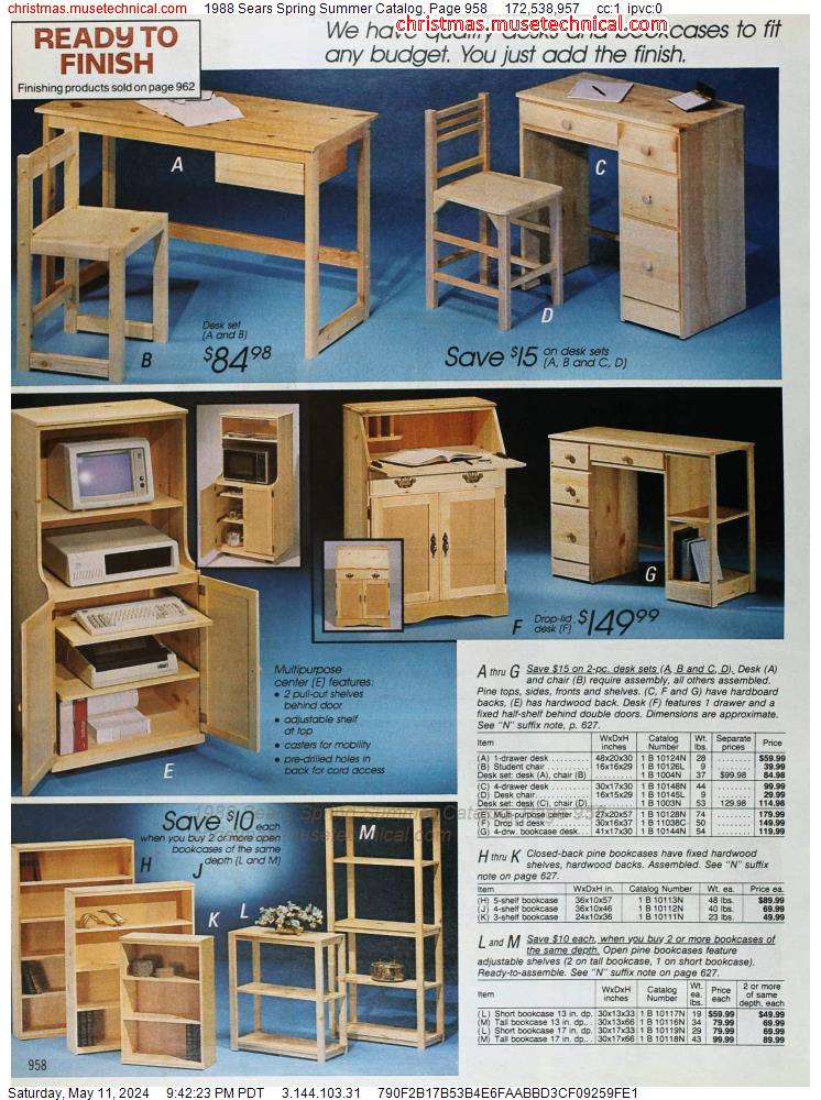 1988 Sears Spring Summer Catalog, Page 958