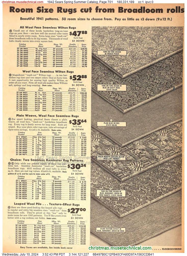 1942 Sears Spring Summer Catalog, Page 701
