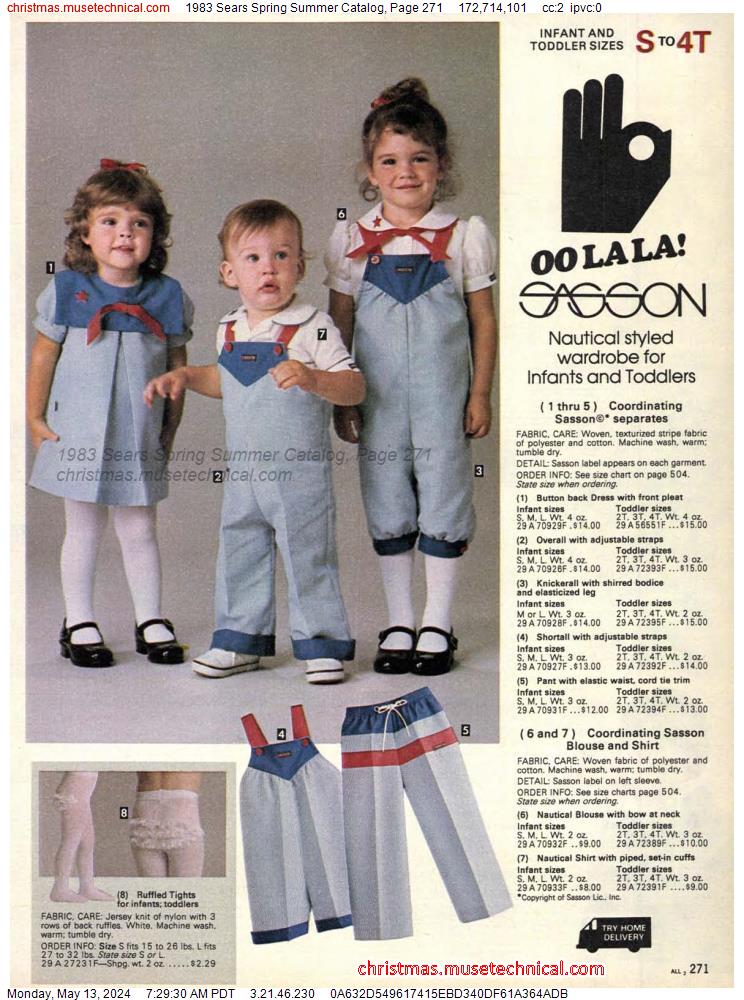 1983 Sears Spring Summer Catalog, Page 271