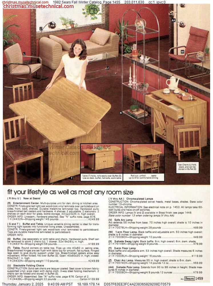 1982 Sears Fall Winter Catalog, Page 1455