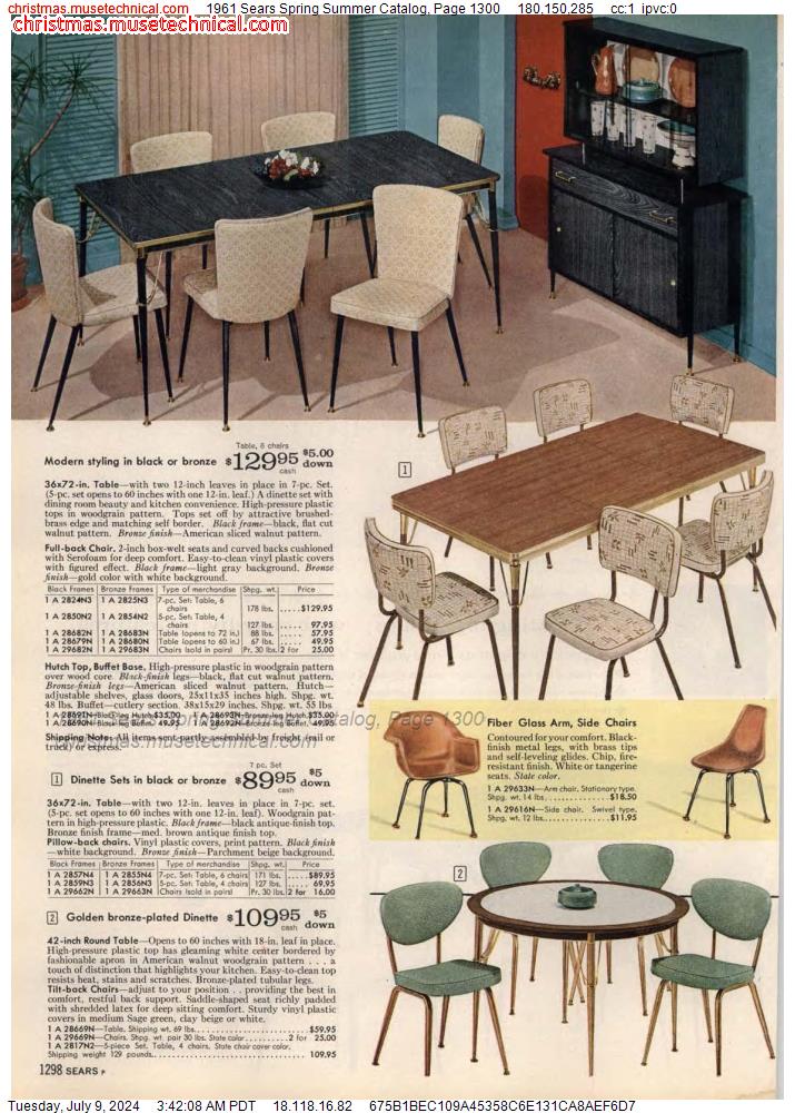 1961 Sears Spring Summer Catalog, Page 1300