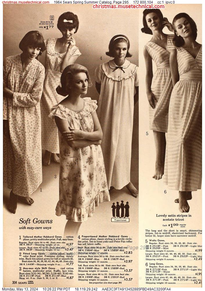 1964 Sears Spring Summer Catalog, Page 295