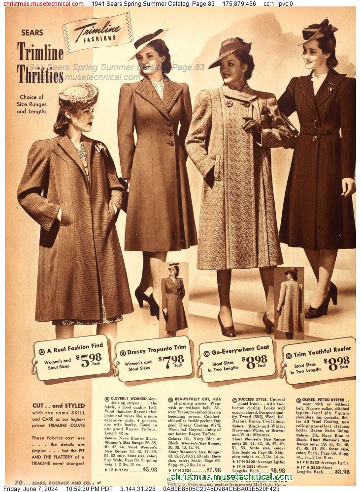 1941 Sears Spring Summer Catalog, Page 83