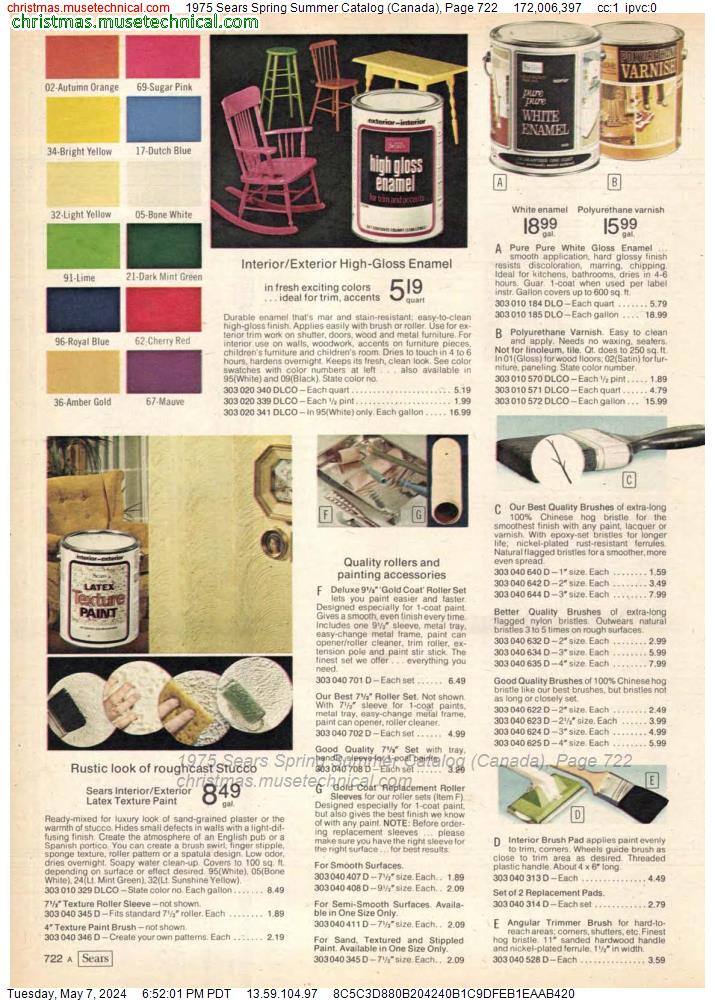 1975 Sears Spring Summer Catalog (Canada), Page 722