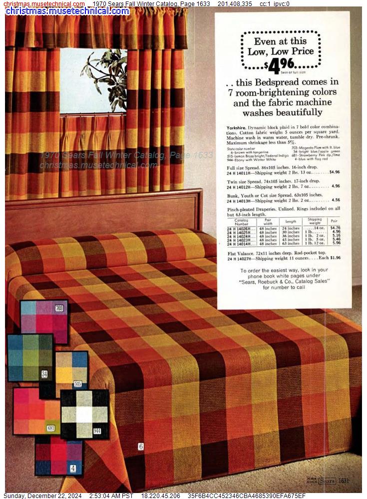 1970 Sears Fall Winter Catalog, Page 1633