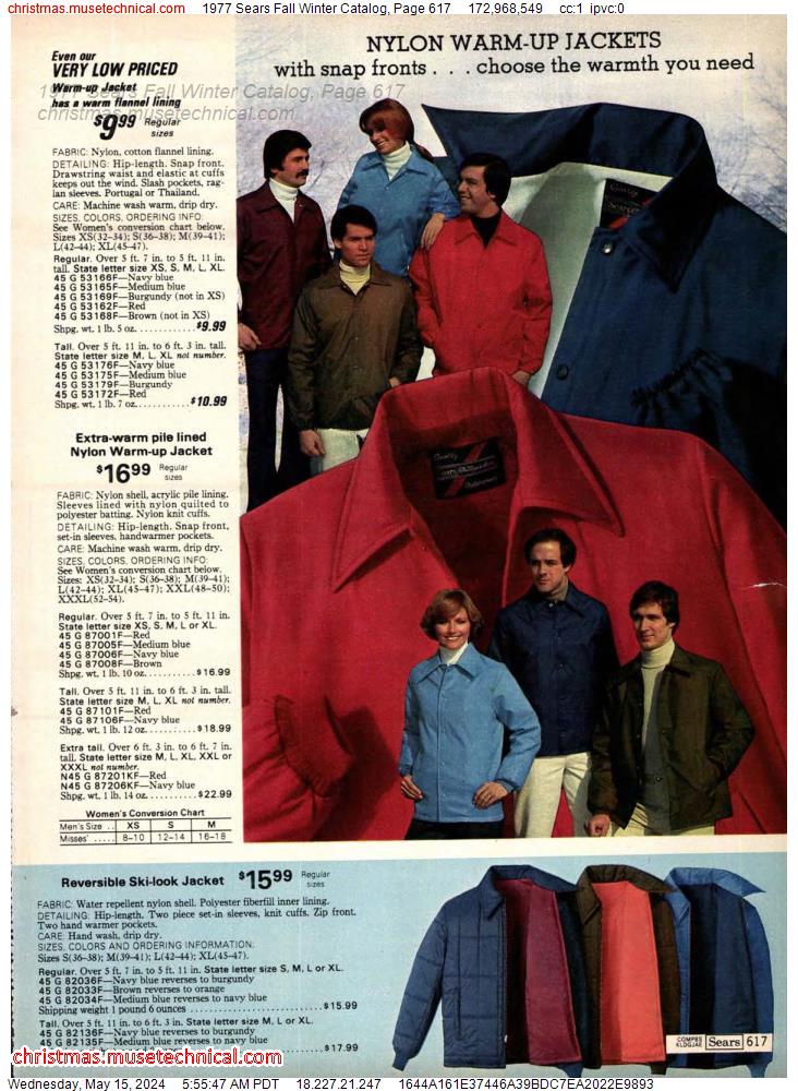 1977 Sears Fall Winter Catalog, Page 617