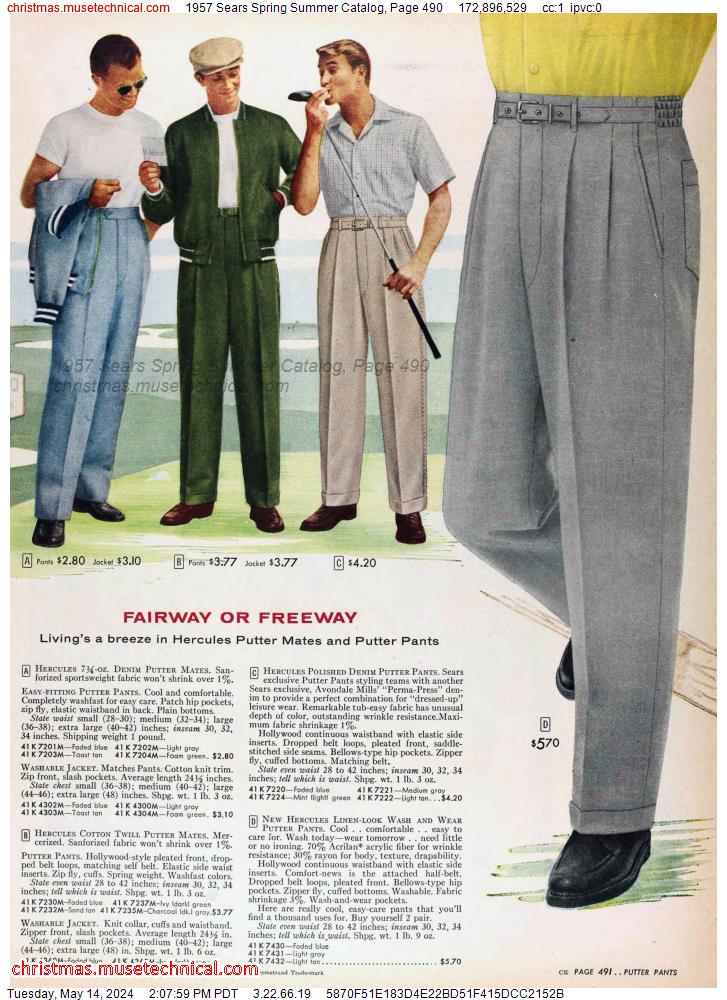 1957 Sears Spring Summer Catalog, Page 490