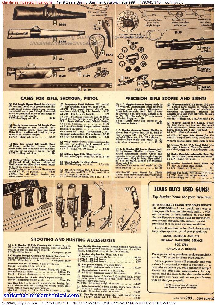 1949 Sears Spring Summer Catalog, Page 999