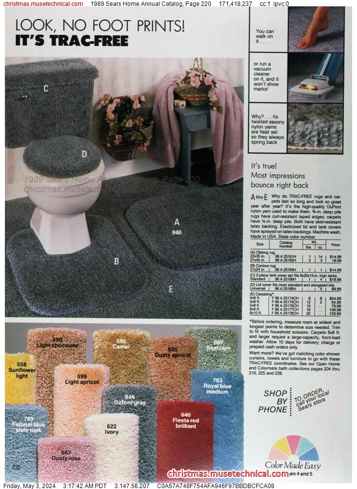 1989 Sears Home Annual Catalog, Page 220