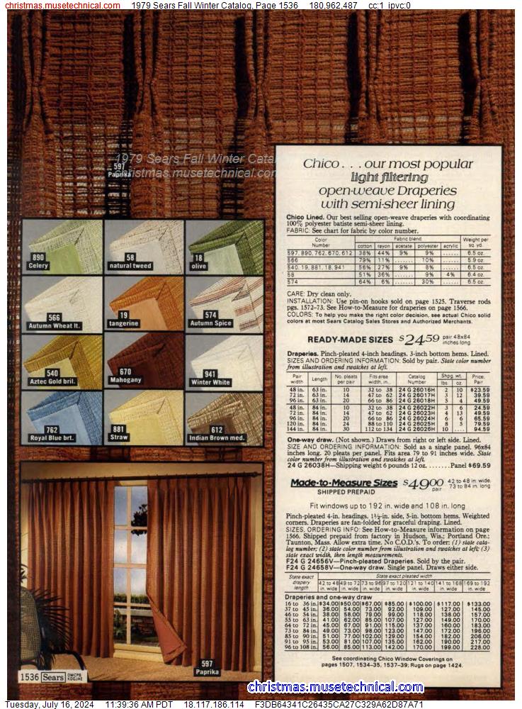 1979 Sears Fall Winter Catalog, Page 1536