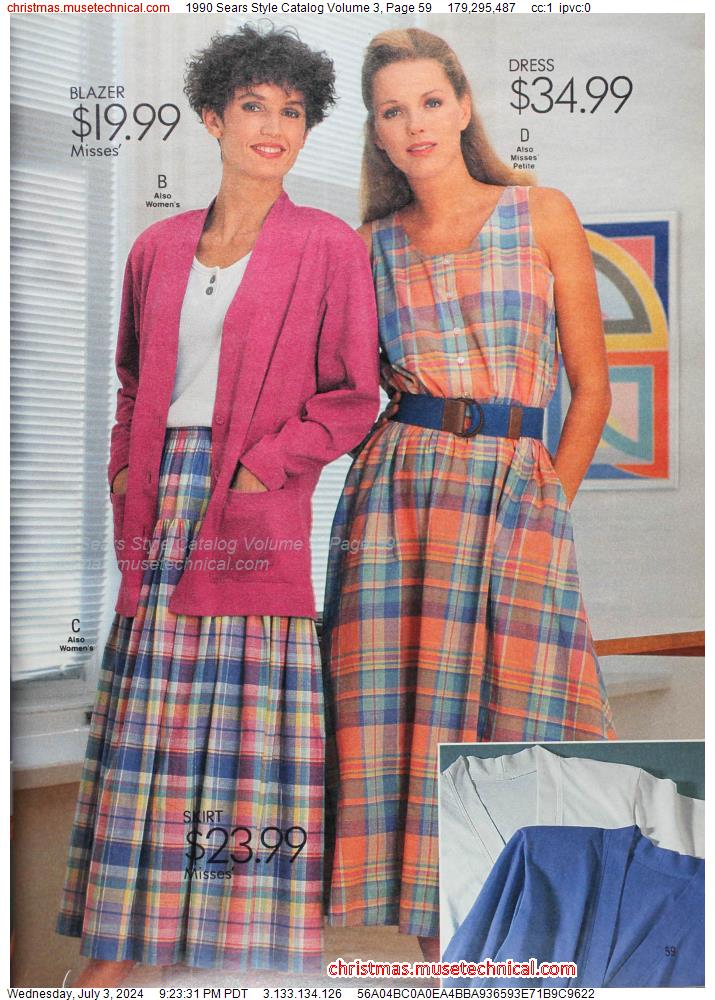 1990 Sears Style Catalog Volume 3, Page 59