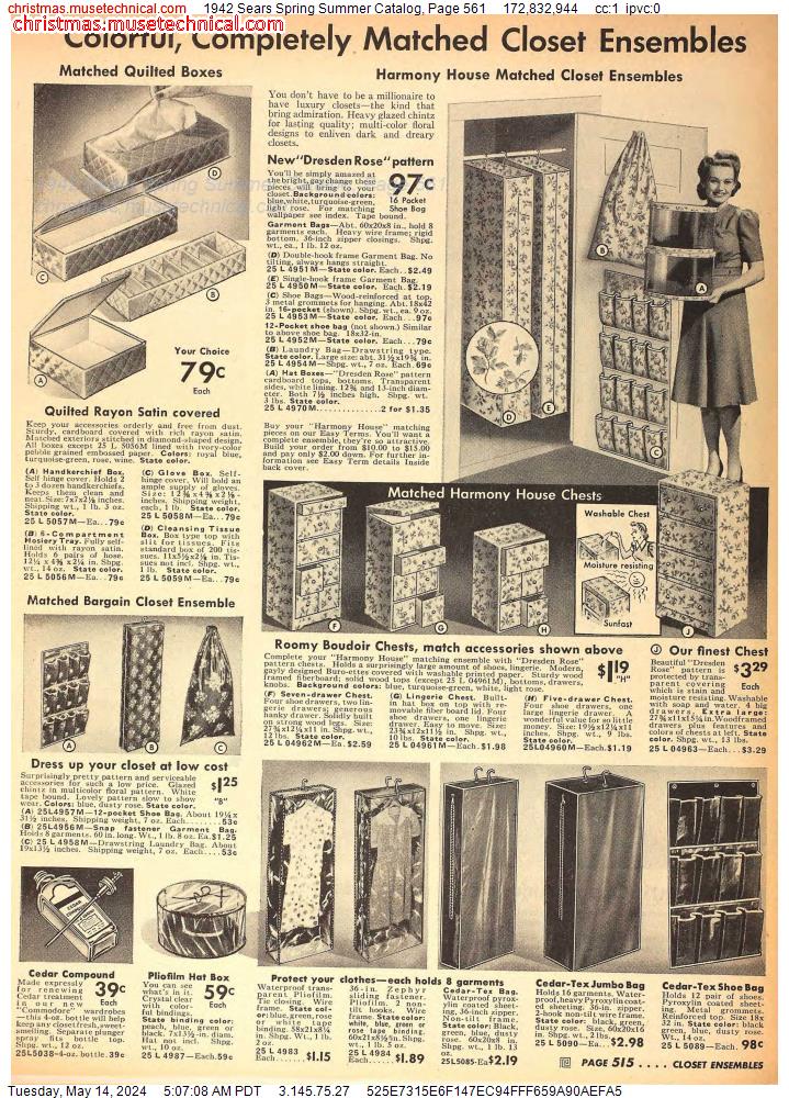 1942 Sears Spring Summer Catalog, Page 561