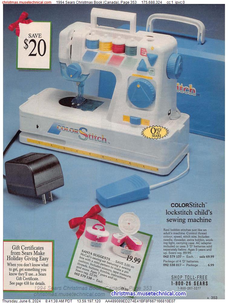1994 Sears Christmas Book (Canada), Page 353