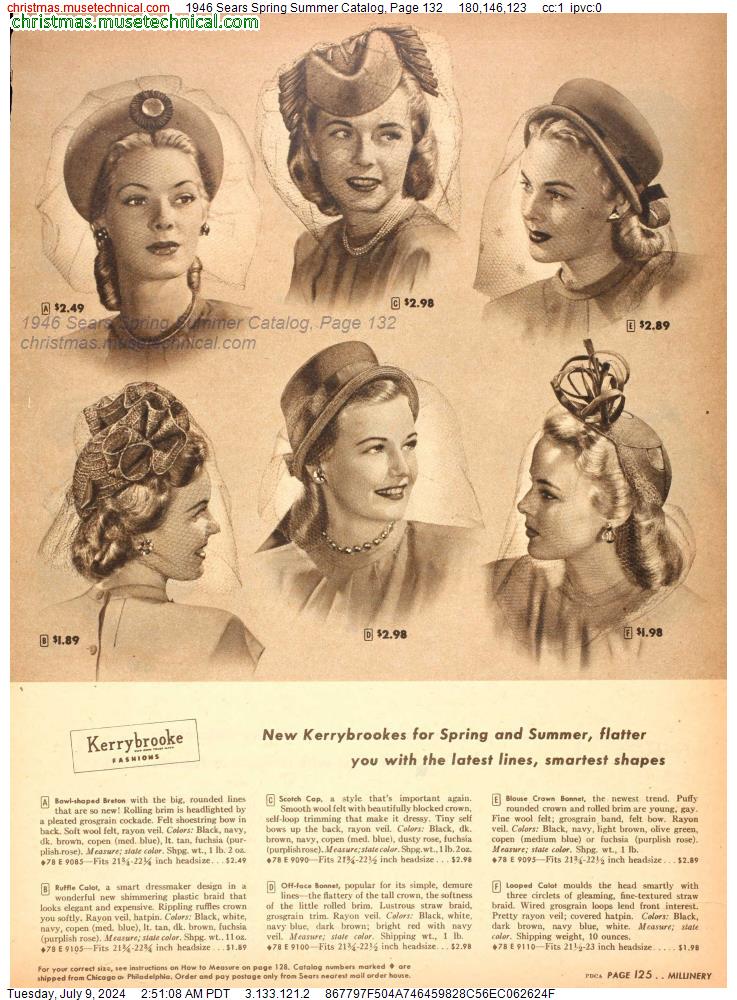 1946 Sears Spring Summer Catalog, Page 132