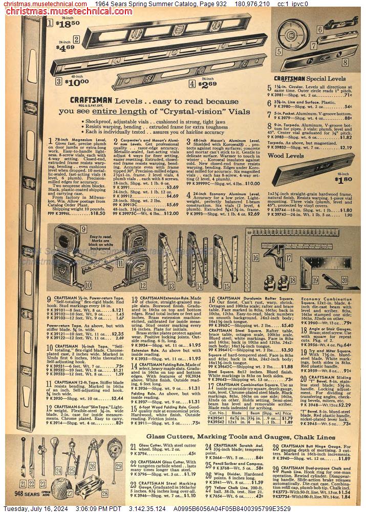 1964 Sears Spring Summer Catalog, Page 932
