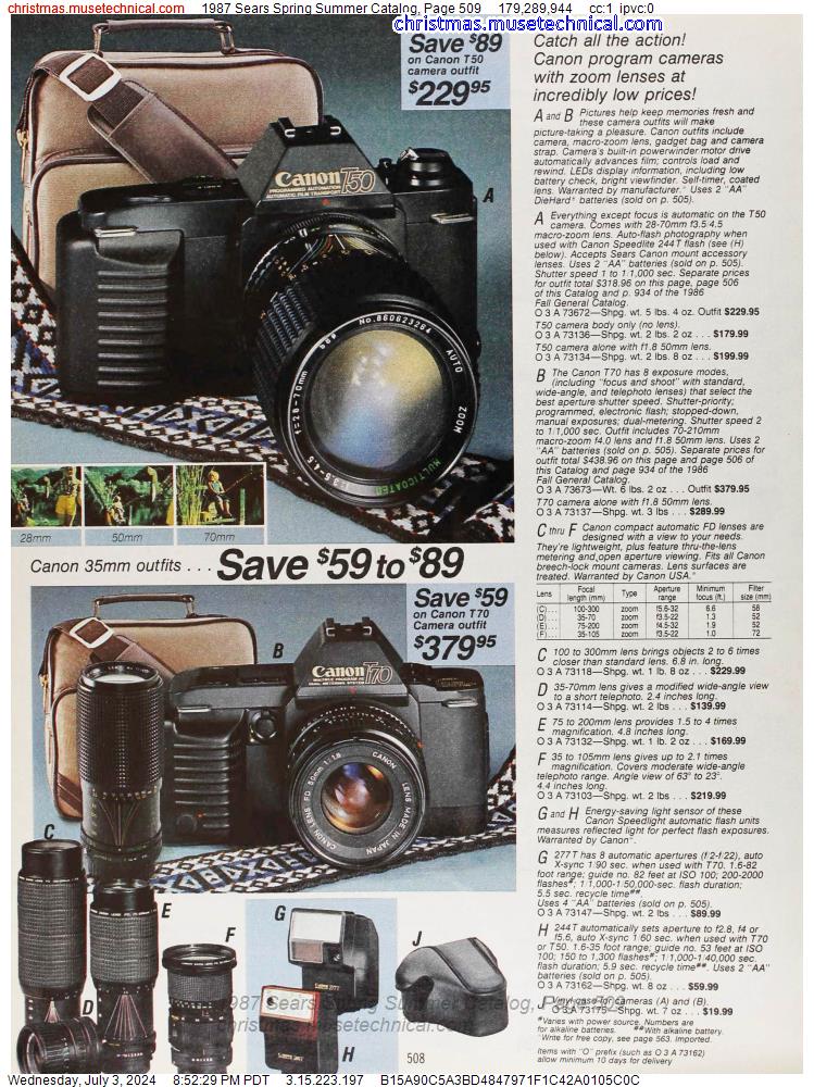1987 Sears Spring Summer Catalog, Page 509