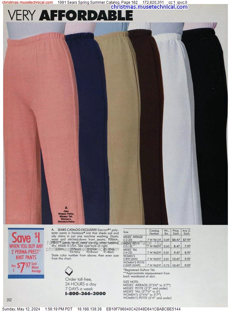 1991 Sears Spring Summer Catalog, Page 162