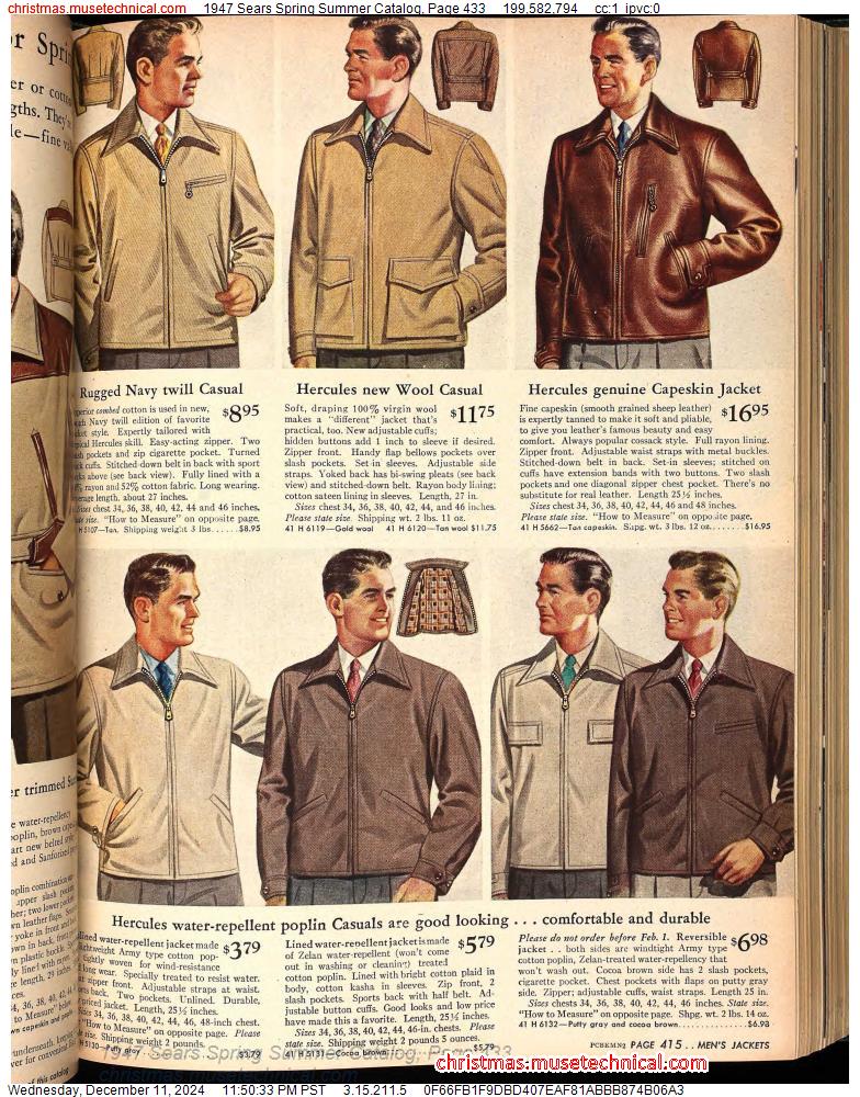 1947 Sears Spring Summer Catalog, Page 433