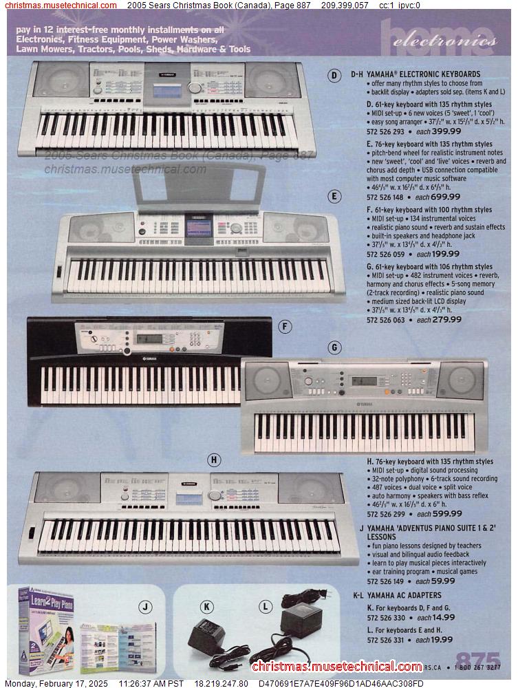 2005 Sears Christmas Book (Canada), Page 887