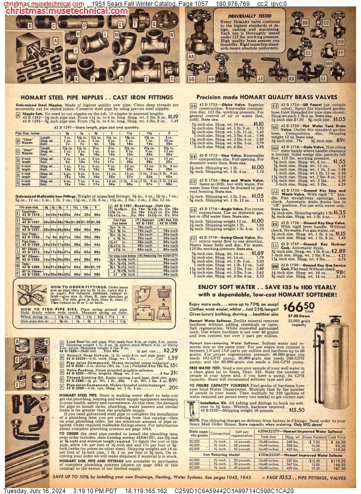1951 Sears Fall Winter Catalog, Page 1057