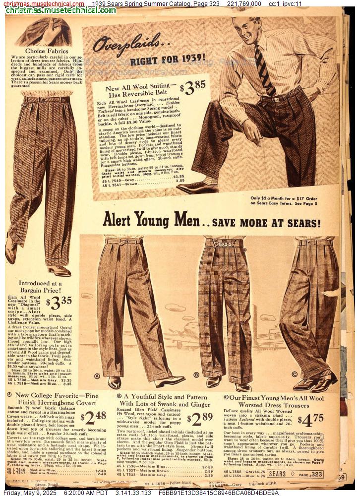 1939 Sears Spring Summer Catalog, Page 323
