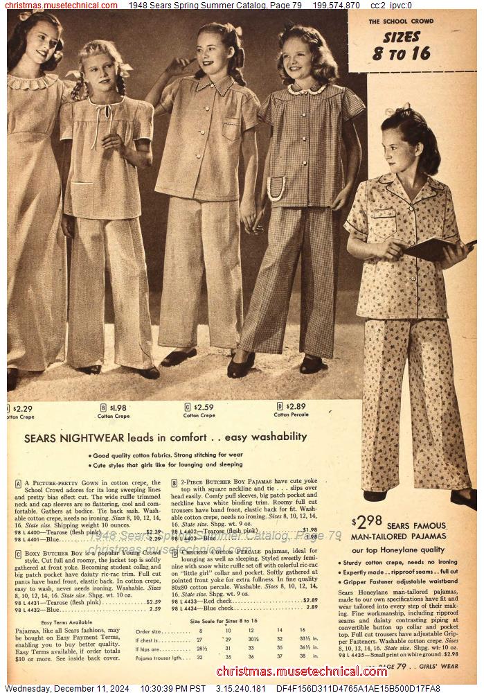 1948 Sears Spring Summer Catalog, Page 79