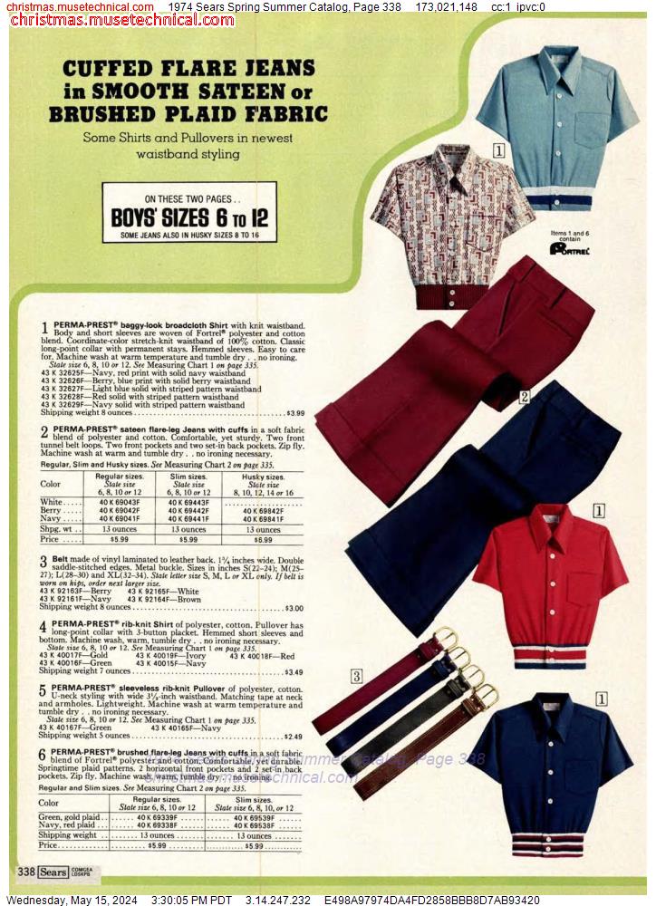 1974 Sears Spring Summer Catalog, Page 338