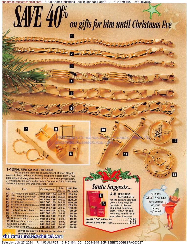 1998 Sears Christmas Book (Canada), Page 130