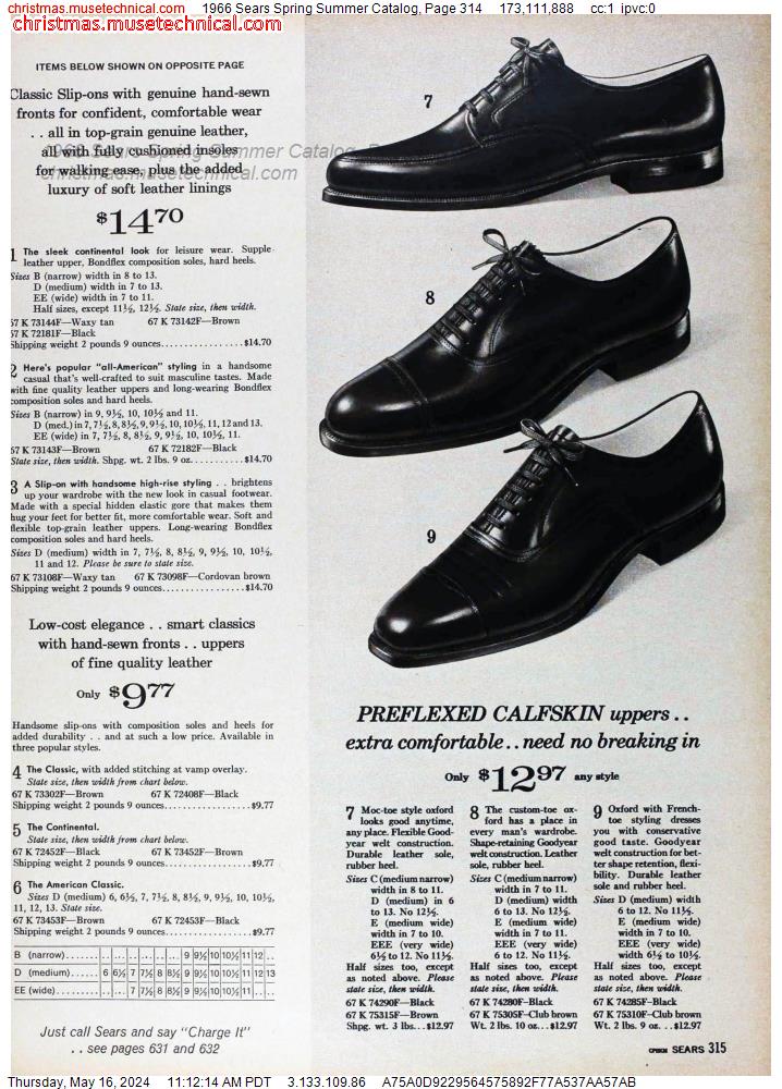 1966 Sears Spring Summer Catalog, Page 314