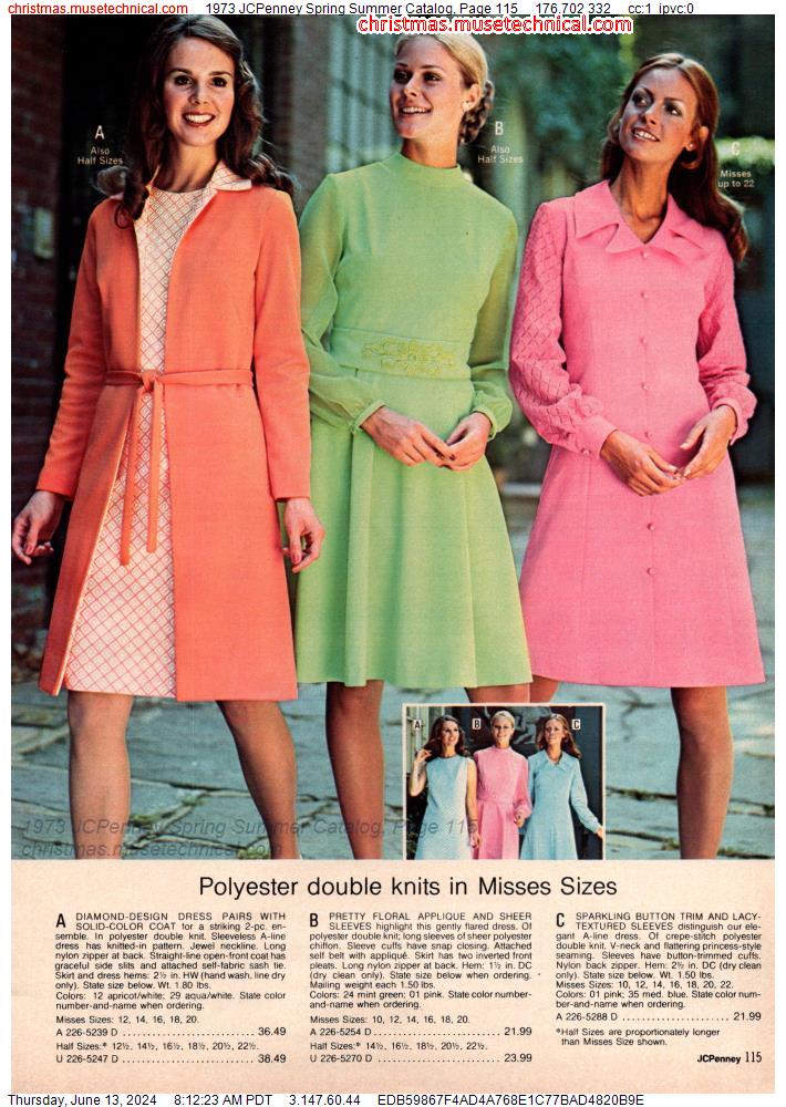 1973 JCPenney Spring Summer Catalog, Page 115