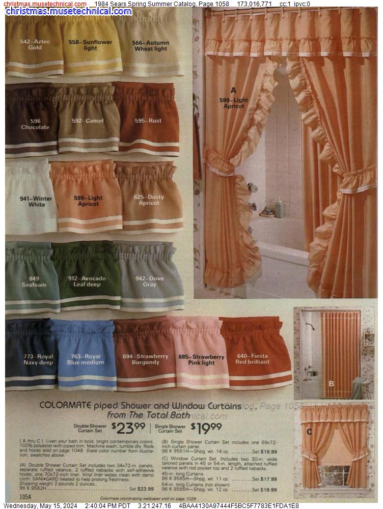1984 Sears Spring Summer Catalog, Page 1058