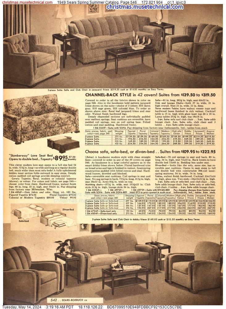 1949 Sears Spring Summer Catalog, Page 546