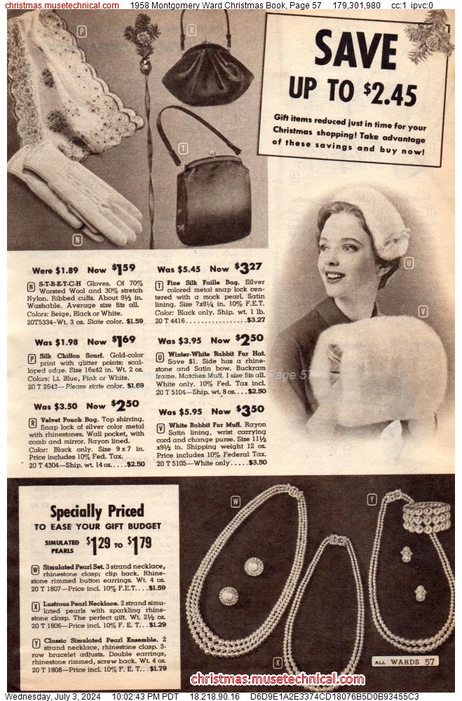 1958 Montgomery Ward Christmas Book, Page 57