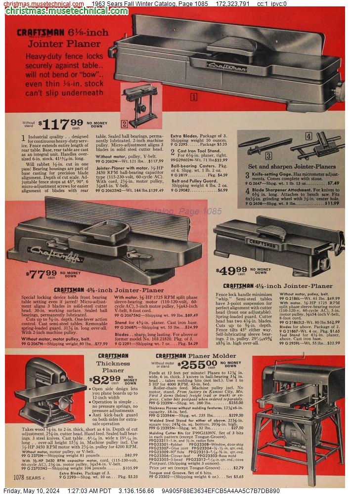1963 Sears Fall Winter Catalog, Page 1085