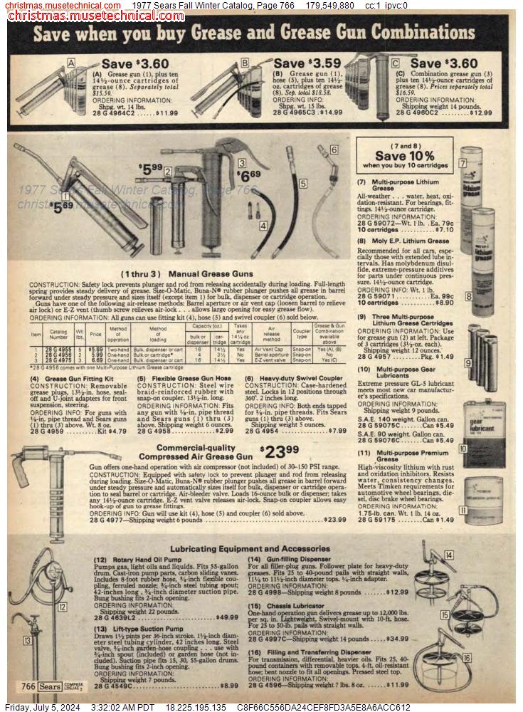 1977 Sears Fall Winter Catalog, Page 766
